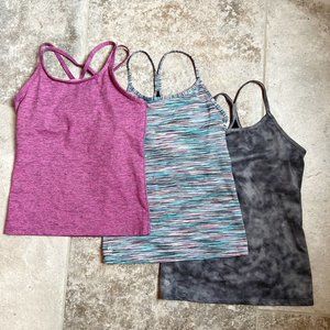 Lot of 3 Athleta Girls Tank Tops Size 12